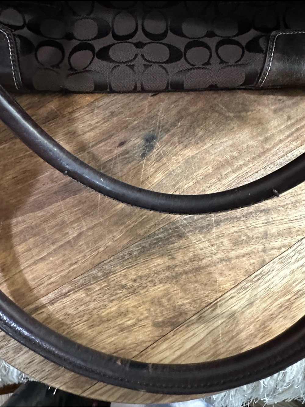 Coach Purse 11063 Brown Hampton Signature
Shoulder Tote Turnlock As Is Damaged - Picture 11 of 17